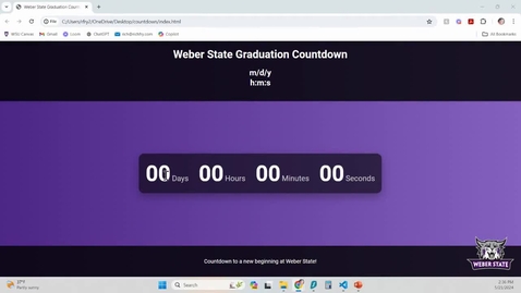 Thumbnail for 5-Changing Countdown Text with JavaScript
