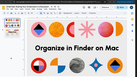 Thumbnail for Small Task- Sharing Your Screencast in a Discussion