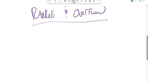 Thumbnail for CS 2810 ONL Week 2: Range &amp; Overflow
