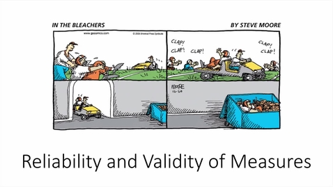 Thumbnail for Reliability and Validity