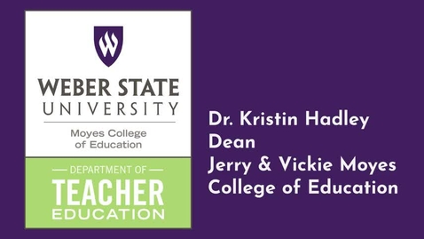 Thumbnail for Dean Hadley Orientation Welcome Message