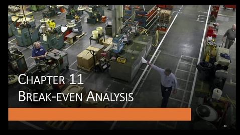 Thumbnail for Chapter 11 Break-even analysis