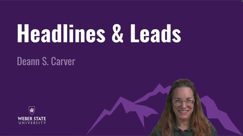 Thumbnail for COMM 1130 Headlines, Leads, part 1