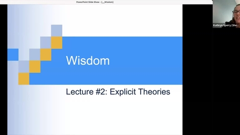 Thumbnail for entry Wisdom #2: Explicit Theories