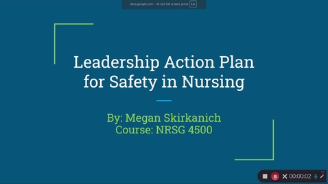 Thumbnail for video for safety in nursing 