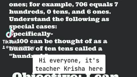 Thumbnail for Krisha Cantwell Reading Integrated into Math Lesson 28Oct24