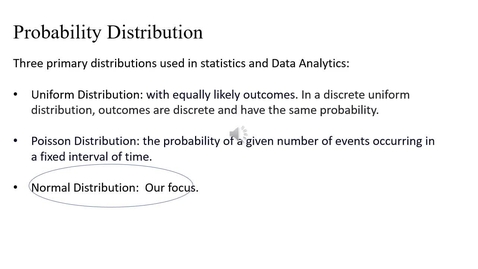 Thumbnail for entry Week 1 Part 2 - Normal Distribution A