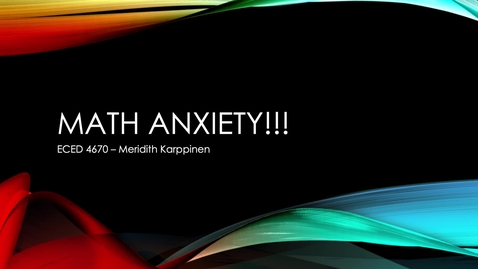 Thumbnail for Math Anxiety