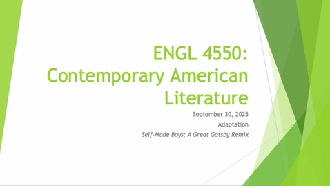 Thumbnail for ENGL 4550 September 30 2025 Recording