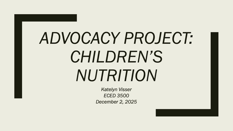 Thumbnail for Advocacy Project KV