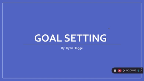 Thumbnail for entry GOAL SETTING