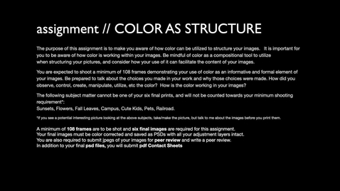 Thumbnail for entry presentation // COLOR AS STRUCTURE
