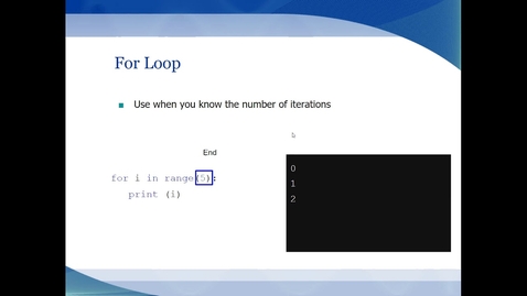 Thumbnail for entry CS Flex 1030: Python Control Structures Part 2