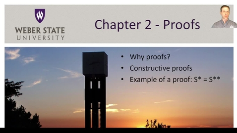 Thumbnail for entry CS 4110 Chapter 2 - Proofs