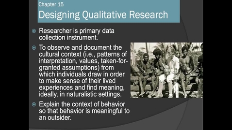Thumbnail for entry Chapter 15 Designing Qualitative Research