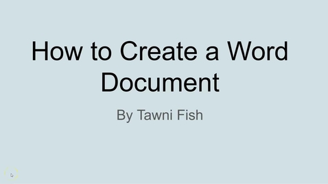 Thumbnail for Word Presentation