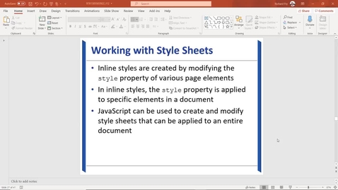 Thumbnail for Inserting A New Style Sheet
