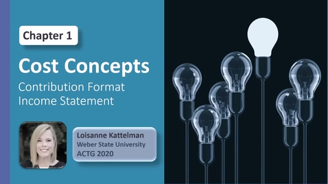 Thumbnail for ACTG 2020 - Chap 1  Video 8 - Contribution Format Income Statement