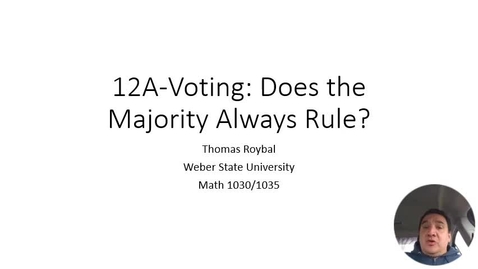 Thumbnail for entry 12A-Voting Does the Majority ONL