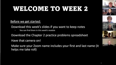 Thumbnail for Class Recording Week 2 Spring 2026