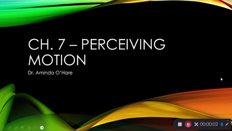 Thumbnail for PSY 3730 - Ch. 7 Motion Perception 1