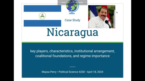 Thumbnail for entry Clip of Final 4200 POLS Nicaragua 