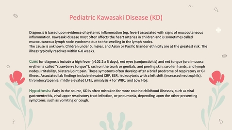 Thumbnail for Kawasaki's Disease.mp4