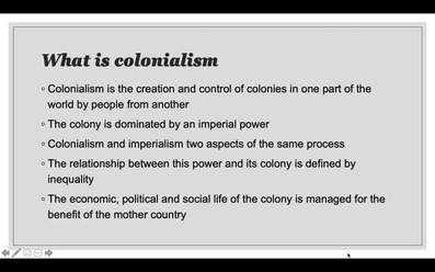 What sale is colonialism
