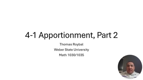 Thumbnail for ME 4.1-Apportionment with Huntington-Hill Numbers