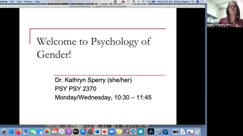 Thumbnail for Gender lecture (Monday, 8/30)