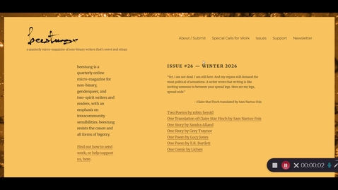 Thumbnail for Beestung Lit Mag 