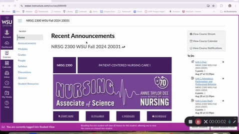 Thumbnail for NRSG 2300 Course Orientation Video