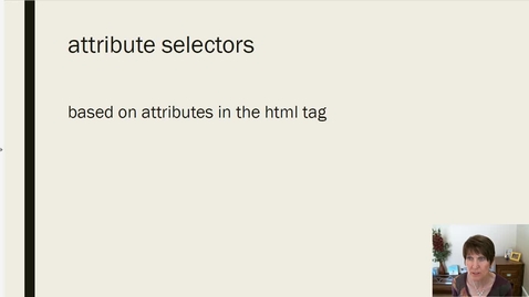 Thumbnail for Writing attribute selectors, using the id attribute to add style