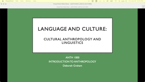 Thumbnail for ANTH1000  Language and Culture