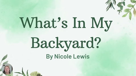 Thumbnail for What's in My Backyard (1)