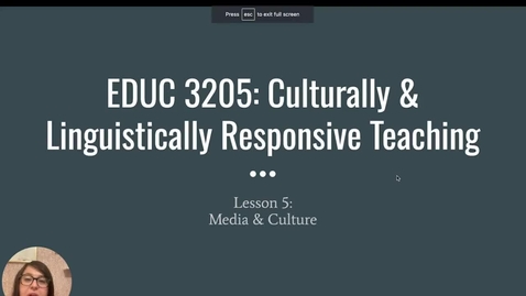Thumbnail for EDUC 3205_Module 5_Media &amp; Culture_Fall 2023