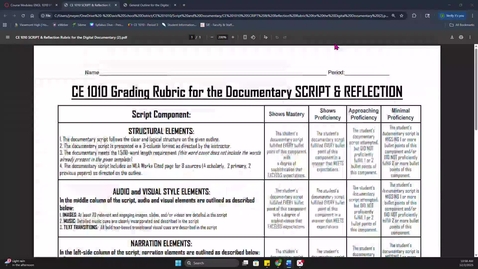 Thumbnail for Script and Reflection grading peer review