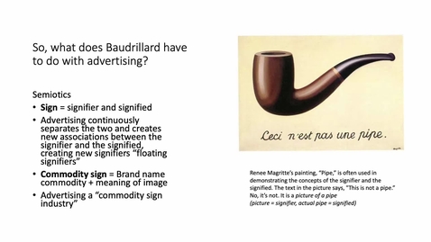 Thumbnail for entry Baudrillard and Advertising