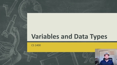 Thumbnail for entry Data Types and Variables