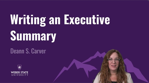 Thumbnail for Executive Summaries Part 1