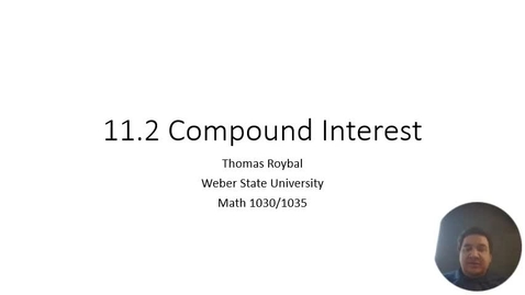 Thumbnail for entry ME 11.2 Compound Interest