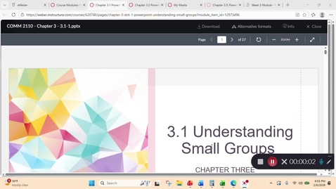 Thumbnail for Lecture Video Chapter Three - 3.1 &amp; 3.2