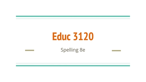 Thumbnail for Spelling Purpose 8e - Google Slides - 25 September 2025