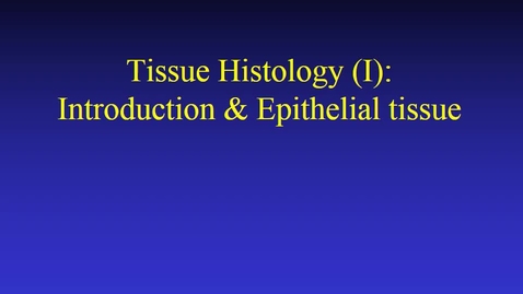 Thumbnail for Tissue Histology (I) epithelial tissue