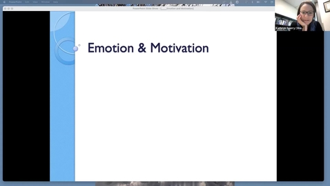 Thumbnail for entry Lecture (ch. 7 - Theories of Emotion) 3.14