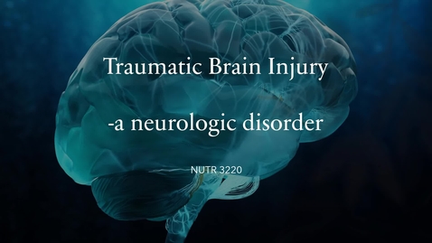 Thumbnail for entry Traumatic Brain Injury --Clarissa Murri