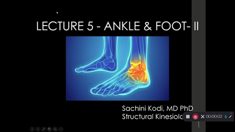 Thumbnail for Lecture 5- Ankle Part 2 Recording