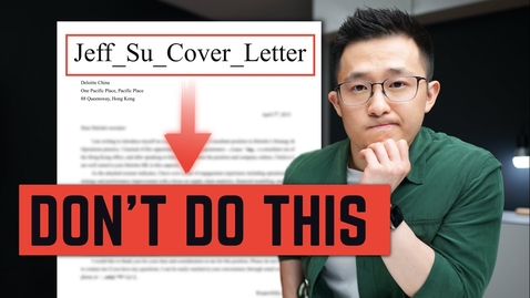 Thumbnail for Why Your Cover Letter Gets Rejected (5 MISTAKES TO AVOID)