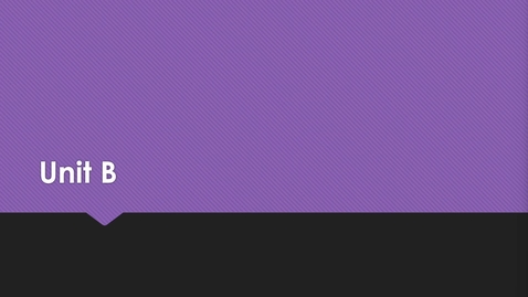 Thumbnail for Unit B Statistics