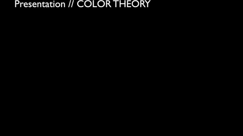 Thumbnail for presentation // COLOR THEORY